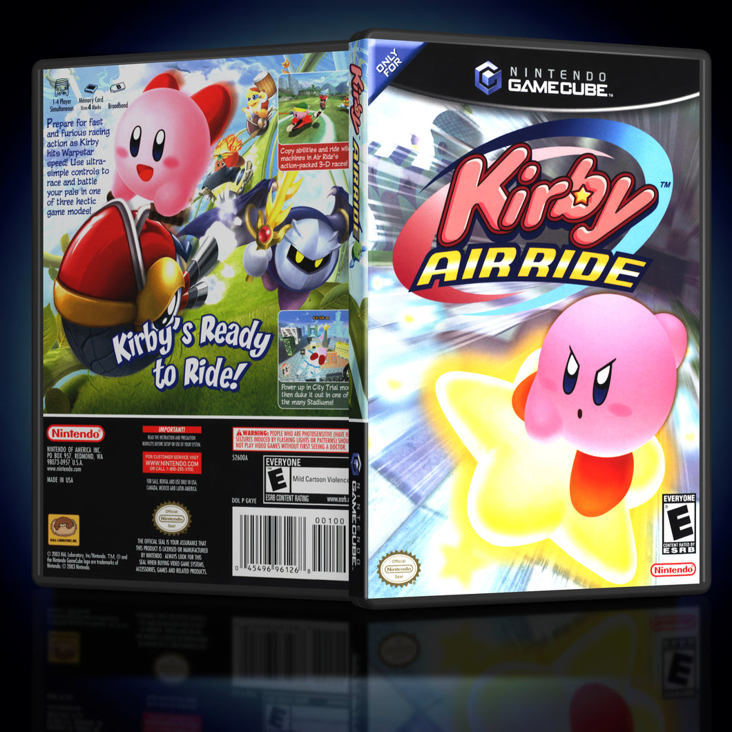 Kirby's Air Ride Single Disc Case GameCube Case Reproduction - KeeranSales